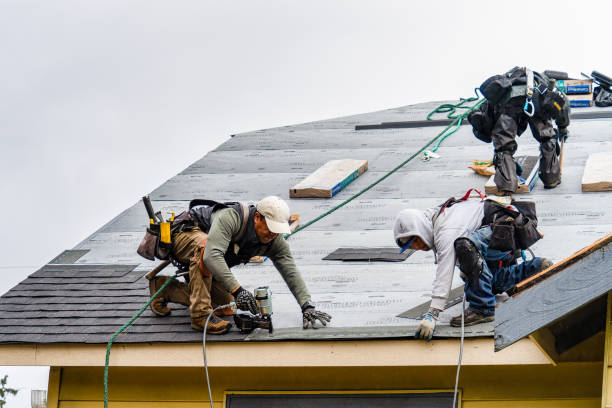 Professional Emergency Roof Repair technician working in Cayuta, NY
